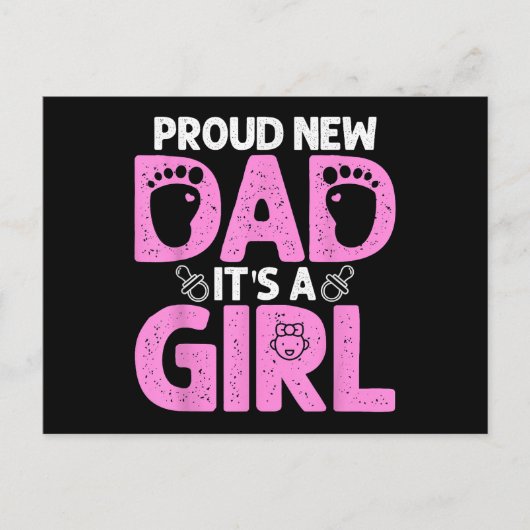 ユーモアあふれる誇らしい新パパへのギフト 男性へ 父の日 シーズンポストカード (正面)