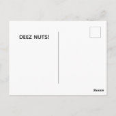 ユーモアあふれる誕生日メッセージ - DEEZ NUTS - 面白すぎる ポストカード (裏面)
