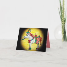 ユーモアあふれる誕生日馬のカード