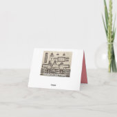 ユーモアあふれる誕生日馬のカード サンキューカード (裏面)