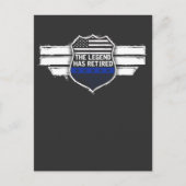 ユーモアあふれる警察官引退伝説が引退しました ポストカード