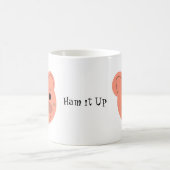ユーモアあふれる豚の顔 コーヒーマグカップ (中央)