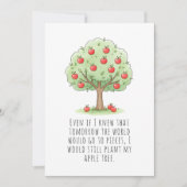 ユーモアあふれる赤いリンゴ Eat a Red Apple Day サンキューカード (正面)