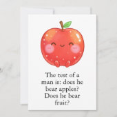ユーモアあふれる赤いリンゴ Eat a Red Apple Day サンキューカード (正面)