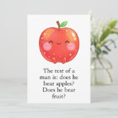 ユーモアあふれる赤いリンゴ Eat a Red Apple Day サンキューカード (スタンド正面)
