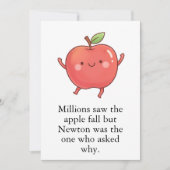 ユーモアあふれる赤いリンゴ Eat a Red Apple Day サンキューカード (正面)