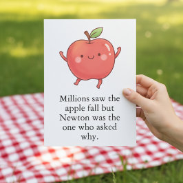 ユーモアあふれる赤いリンゴ Eat a Red Apple Day サンキューカード