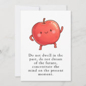 ユーモアあふれる赤いリンゴ Eat a Red Apple Day サンキューカード (正面)