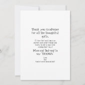 ユーモアあふれる超音波エコー青いベビーシャワーお礼カード 招待状 (裏面)