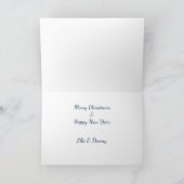 ユーモアあふれる雪だるまファミリーのクリスマス シーズンカード (内部)