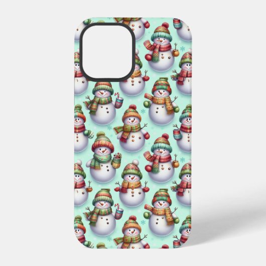ユーモアあふれる雪だるま iPhoneケース (裏面)