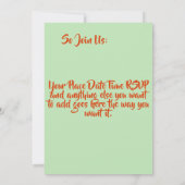 ユーモアあふれる青い雪の男のパーティー招待状 招待状 (裏面)