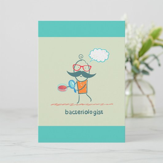 ユーモアあふれる髭の大きな細菌学者 招待状