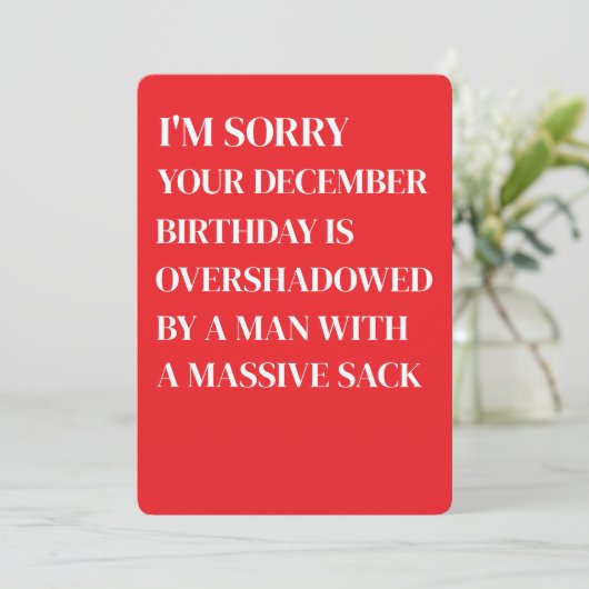 ユーモアあふれる12月誕生日カード 女性 男性 へ ハッピー シーズンカード (スタンド正面)