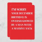 ユーモアあふれる12月誕生日カード 女性 男性 へ ハッピー シーズンカード (正面/裏面)