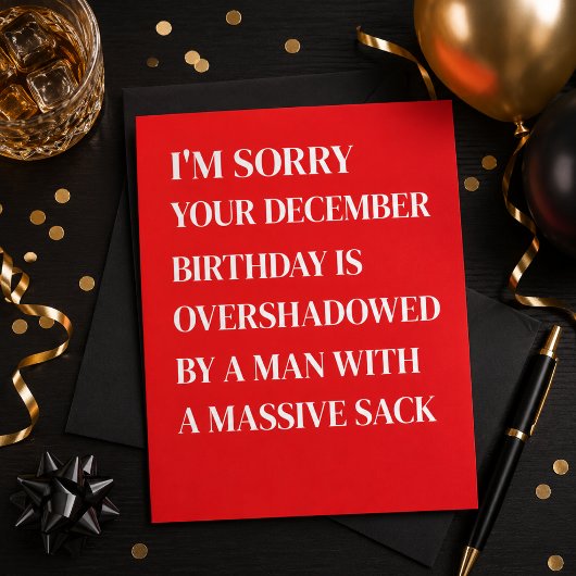 ユーモアあふれる12月誕生日カード 女性 男性 へ ハッピー シーズンカード