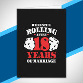 ユーモアあふれる18周年カップル 18年間の結婚おめでとう カード