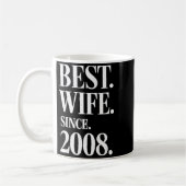 ユーモアあふれる18周年結婚記念日 2008年 妻 コーヒーマグカップ (左)
