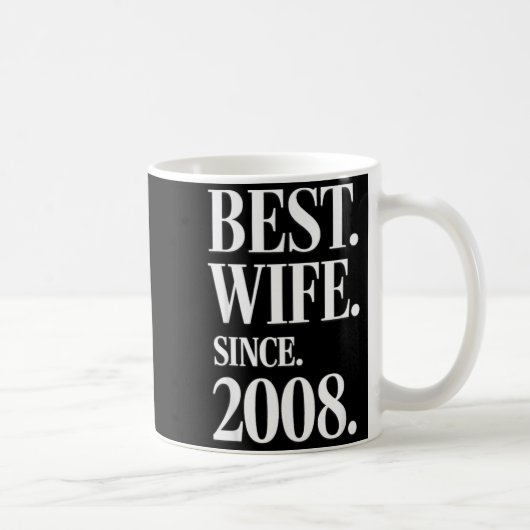 ユーモアあふれる18周年結婚記念日 2008年 妻 コーヒーマグカップ (右)