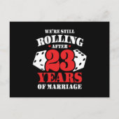 ユーモアあふれる23周年記念カップル 結婚23年 ポストカード (正面)