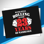 ユーモアあふれる23周年記念カップル 結婚23年 ポストカード