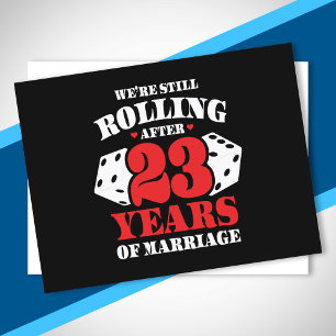 ユーモアあふれる23周年記念カップル 結婚23年 ポストカード