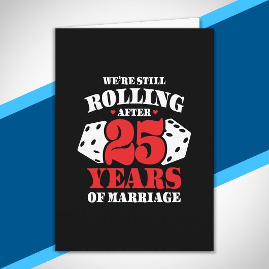 ユーモアあふれる25周年記念の夫婦 25年結婚生活を送る カード