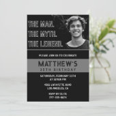 ユーモアあふれる35歳の誕生日招待状 伝説の男 招待状 (スタンド正面)