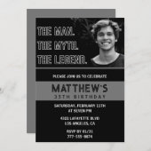 ユーモアあふれる35歳の誕生日招待状 伝説の男 招待状 (正面/裏面)