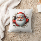 ユーモアあふれる3Dサンタクロースのクリスマスホリデーデザイン クッション (ブランケット)