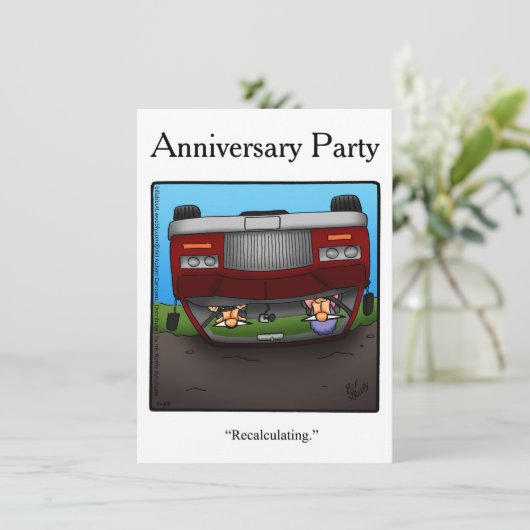 ユーモアあふれる50周年パーティー招待状 招待状 (スタンド正面)