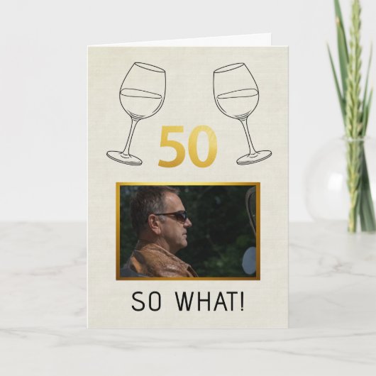 ユーモアあふれる50歳の誕生日カード カード (正面)