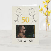 ユーモアあふれる50歳の誕生日カード カード (黄色い花)