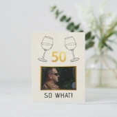 ユーモアあふれる50歳の誕生日 ポストカード (スタンド正面)