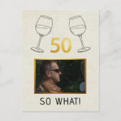ユーモアあふれる50歳の誕生日 ポストカード (正面)