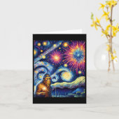 ユーモアあふれる7月4日ビッグフットナイト花火第4 カード (黄色い花)