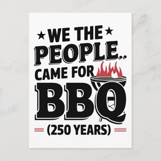 ユーモアあふれる7月4日 250周年記念ジョーク ポストカード (正面)