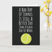 ユーモアあふれる かわいい テニス カード 選手 同僚 上司向け (黄色い花)