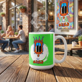 ユーモアあふれる、カラフル、風変わりな漫画キャラクター コーヒーマグカップ