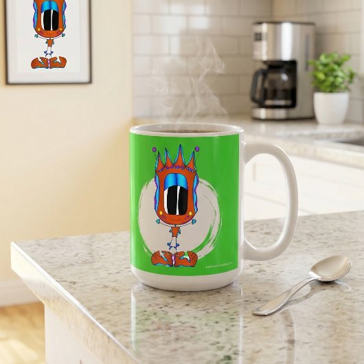 ユーモアあふれる、カラフル、風変わりな漫画キャラクター コーヒーマグカップ
