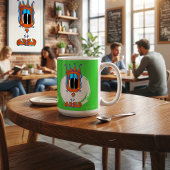 ユーモアあふれる、カラフル、風変わりな漫画キャラクター コーヒーマグカップ