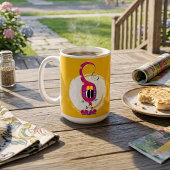 ユーモアあふれる、カラフル、風変わりな漫画キャラクター コーヒーマグカップ