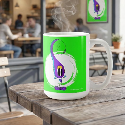 ユーモアあふれる、カラフル、風変わりな漫画キャラクター コーヒーマグカップ