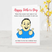 ユーモアあふれる 勇気ある顔 コロナ カルーン 父の日 カード (黄色い花)