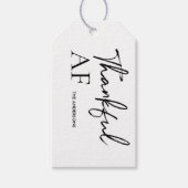 ユーモアあふれる「感謝しまくってる」 | 現代的ミニマリスト ギフトタグ (正面)