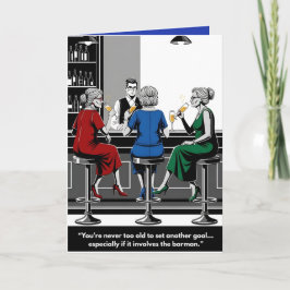 ユーモアあふれる「新しい目標には年齢は関係ない」カード カード