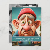 ユーモアあふれる 永遠の若さの節目 誕生日 ポストカード (正面/裏面)