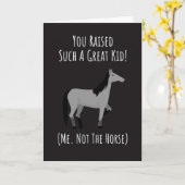 ユーモアあふれる 馬のママ カード 母 乗馬愛好家 へ (黄色い花)