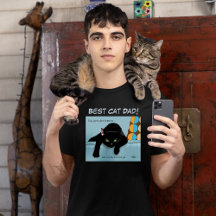 ユーモアあふれる 黒 かわいい 最高の猫パパ 父の日