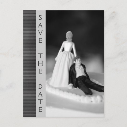 ユーモアあふれる「Save The Date」発表 案内ポストカード (正面)